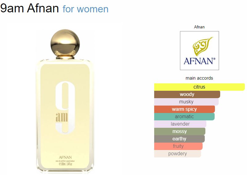 Afnan 9 AM Eau de Parfum for Women 100ml