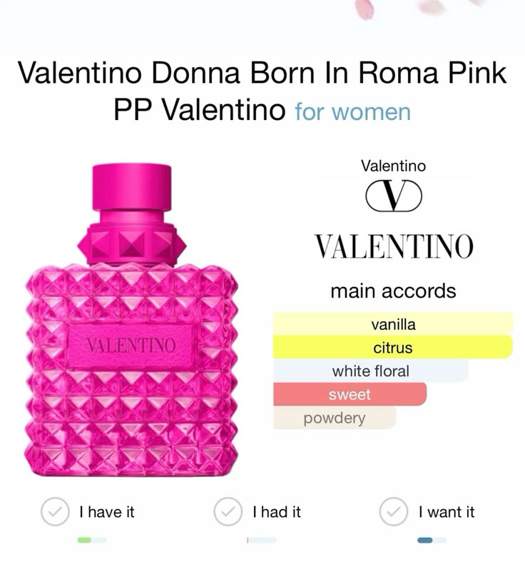 Valentino Donna Born In Roma Pink PP 100ml / 3.4 oz Eau de Parfum